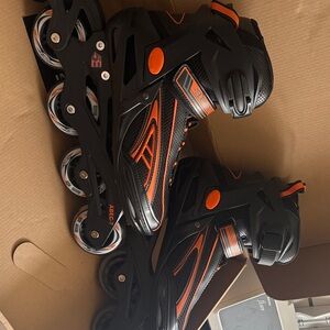 Black and Orange Rollerblades